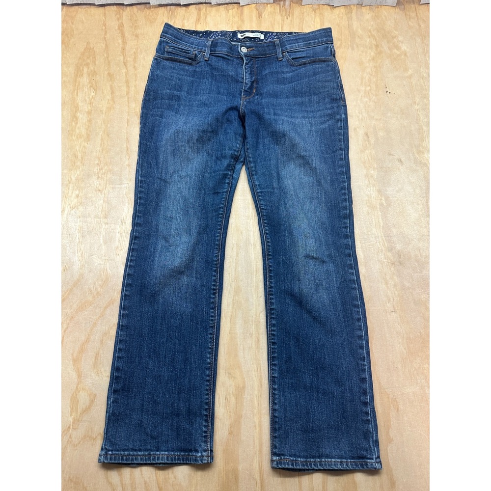 Levis 525 Straight Leg Jeans Womens 16P M Perfect Waist Medium Wash Denim